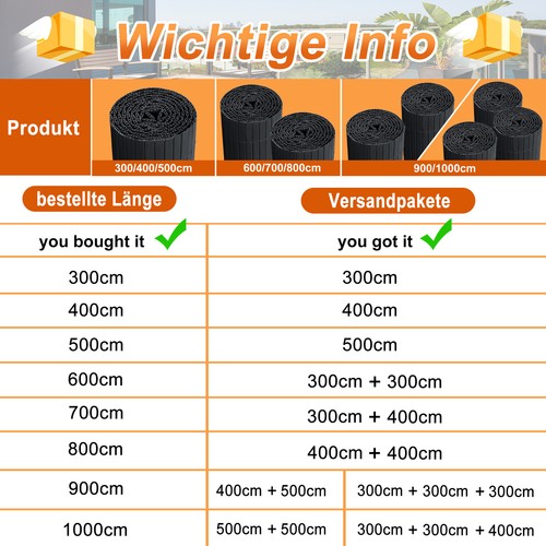 PVC Sichtschutzmatte Windschutz Sichtschutzzaun Anthrazit Gartenzaun Zaun Gitter - Bild 11 von 17