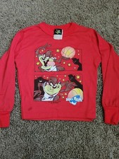 1996 Childrens M Taz Space Jam Shirt pajama top