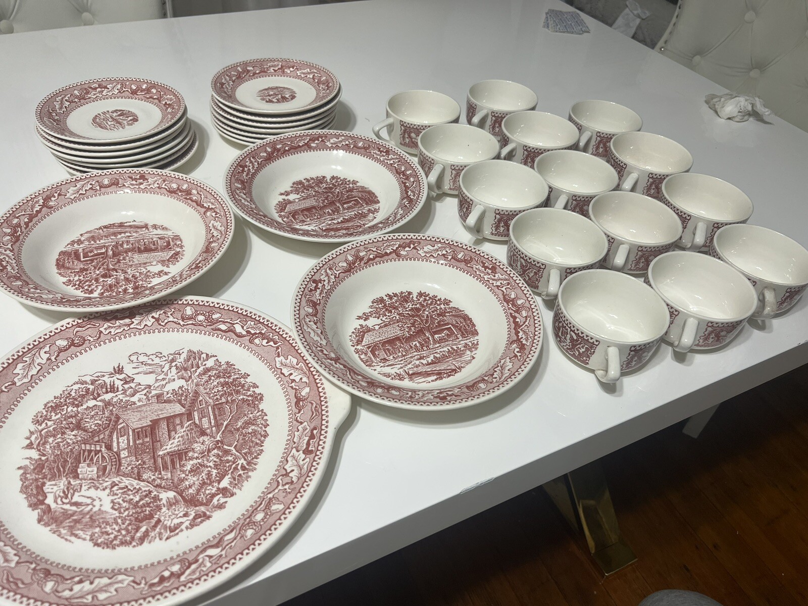 Lot Vintage Royal Ironstone Memory Lane Dishes cups and dishes eBay