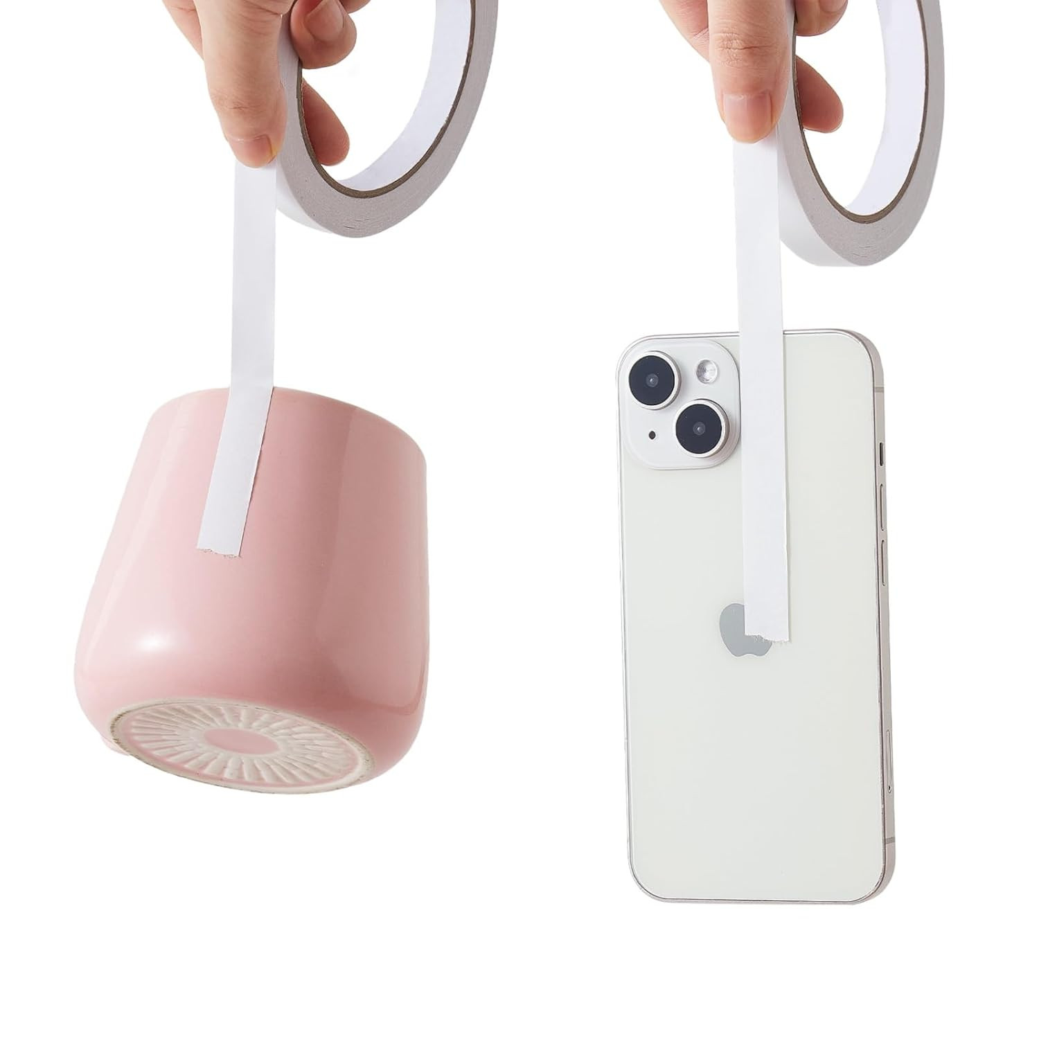 1/4" 2 Rolls Double Sided Adhesive Sticky Tape for Arts, DIY, Crafts, Photograph