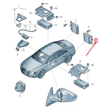 NEW AUDI A8 4H LEFT LANE CHANGE ASSIST CONTROL UNIT 4H0907568