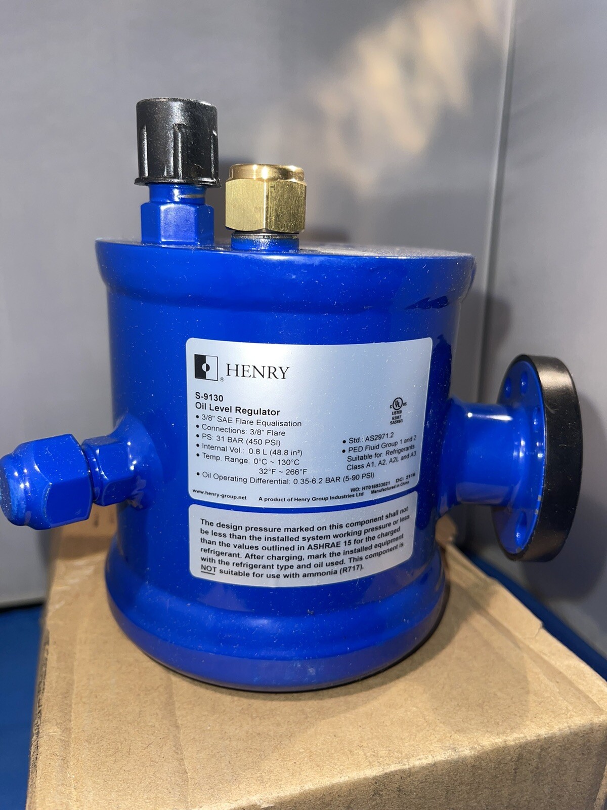 Henry S9130 Adjustable Oil Level Regulator (Differential 590 PSI) eBay