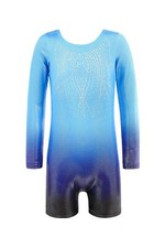 EQSJIU Girls Color Gradient Gymnastic Diamond Ballet Dance Outfit Leotard Bik...