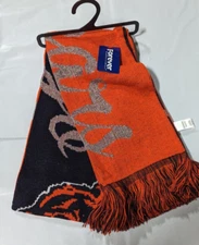 Chicago Bears Scarf Knit Winter Neck New Reversible Womens Glitter Script