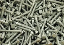 (80) Hex Head 3/8 x 3 Lag Bolts Galvanized Wood Screws