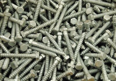 (80) Hex Head 3/8 x 3 Lag Bolts Galvanized Wood Screws