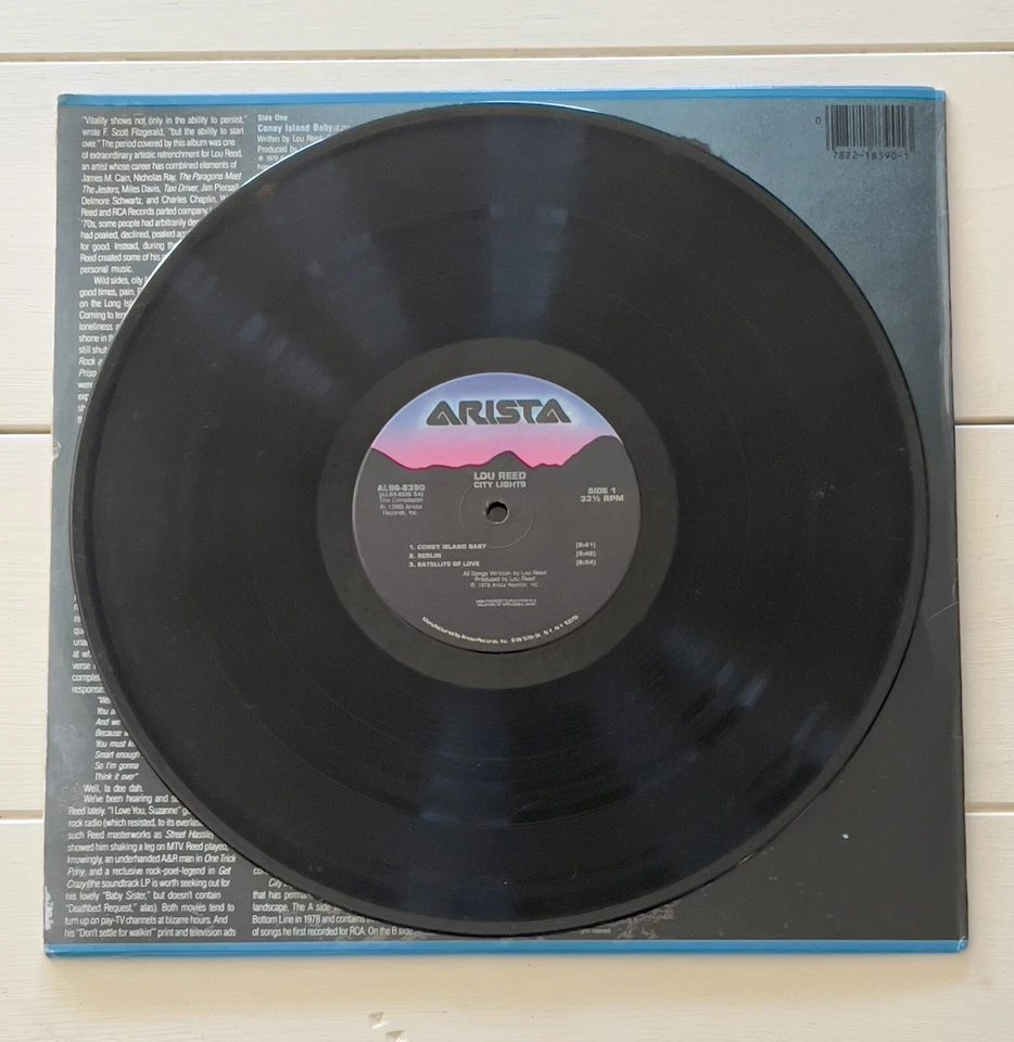 Lou Reed ‎City Lights Classic Performances By Lou Reed ARISTA  ALB6-8390 Vinyl Foto 4 de 4