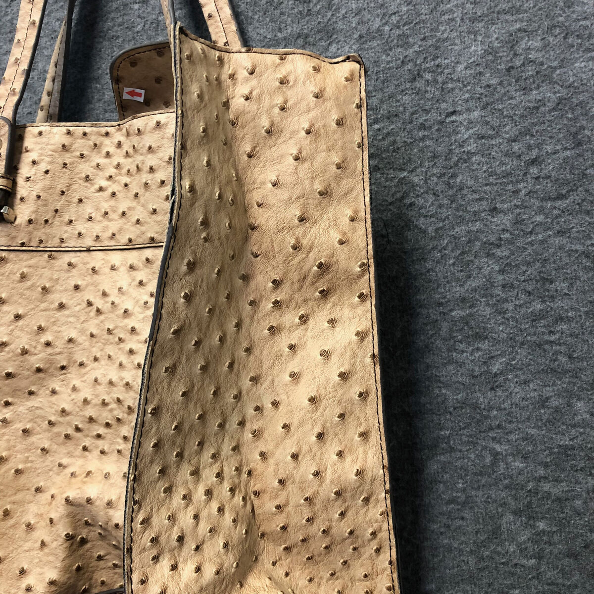 Ostrich Handbag Shoulder Bag Tote Purse
