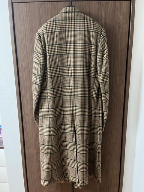 DRIES VAN NOTEN Wool Blend Check Men's Chester Coat Size 46