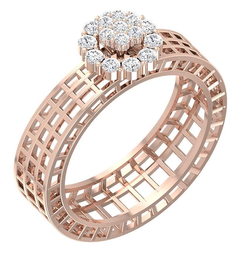 Prong Set Engagement Wedding Ring Genuine Diamond I1 G 0.25 Carat 14K White Gold - Image 3 of 4