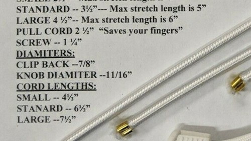 STAYPUT Bungee Shock Cord With Clip - 3 Sizes For Knobs, Pulls, Securing Gear