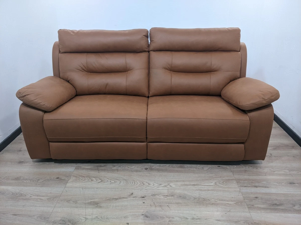 Scs tan cheap leather sofa