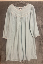 Vintage Amanda Stewart Women s 2X Extra Large Nightgown Embroidery Light Green