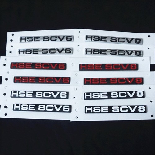 1x Glossy Black Red HSE SCV6 Plastic Sticker Badge Emblem Decal Tailgate Utility - Picture 5 of 19