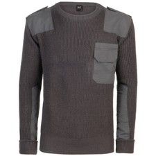 Image of Brandit BW Pullover Warm Mens Jumper Reiforced Knitwear Military Anthracite