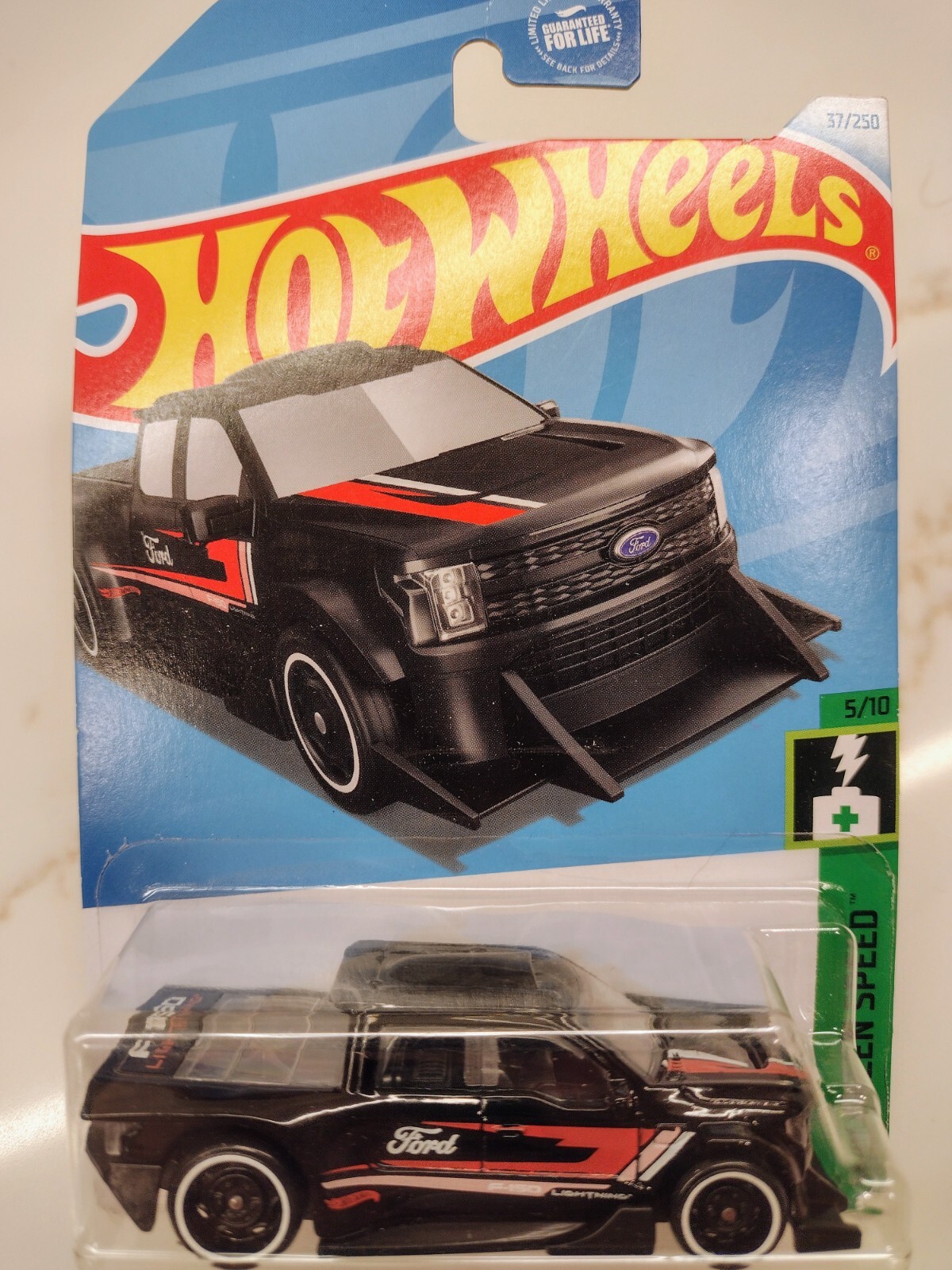 Hot Wheels Ford F-150 Lightning Custom - 2024 HW Green Speed 5/10 Black #37/250