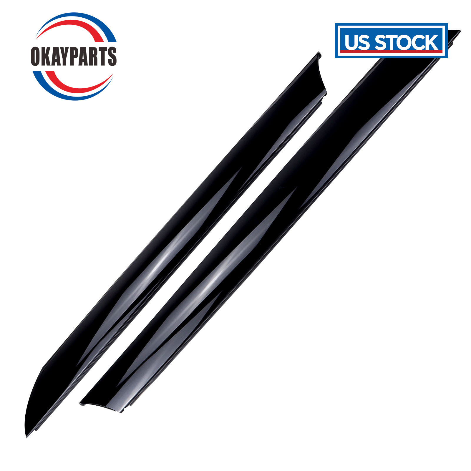 Pair Left & Right Windshield A-Pillar Trim Panel Molding for Kia Soul 2010-2013 