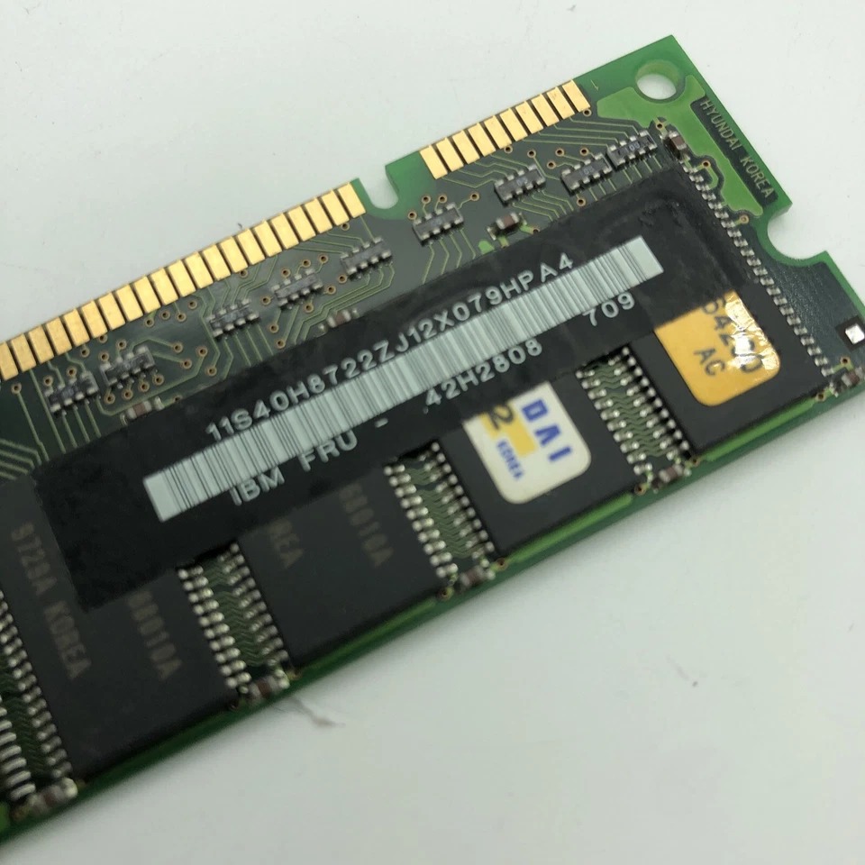 16MB IBM 168-Pin SDRAM DIMM PC66 Memory 2x64 IBM Fru 42H2808 PC-66 Vintage - Image 3 of 4