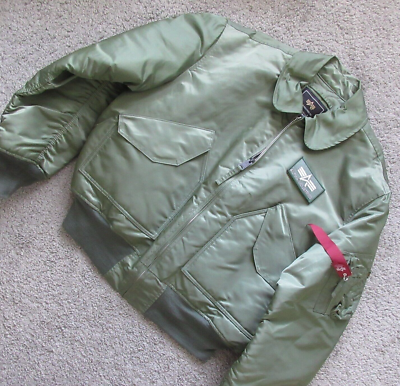 VTG NEW MEN XL X-LARGE ALPHA INDUSTRIES GREEN PILOT MA-1 BOMBER