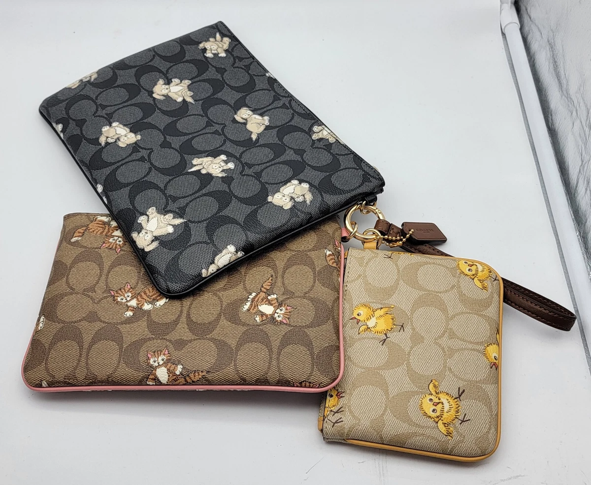 Coach trio pouch hot sale