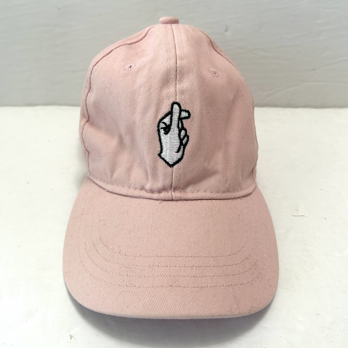 Kpop Korean Love Finger Hand Heart Pink Hat Womens 