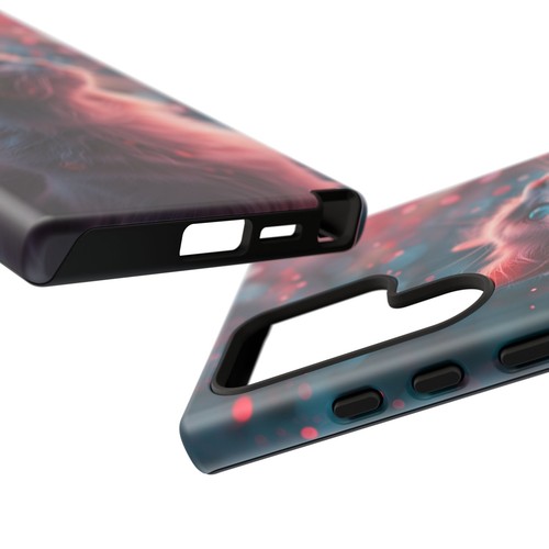 Phone Ink - Tough Case for iPhone Galaxy Pixel - White Cat Blue Eyes Pink Glow - Picture 92 of 191