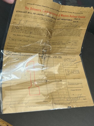 1918 Delaware Lackawanna & Western Railroad DL&W Bill of Lading to Detroit MI - Picture 11 of 12