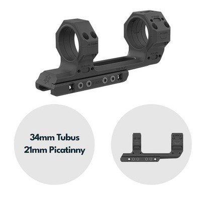 Vector Optics XASR-3476 34mm X-MOD 1.5'' One Piece Extended Picatinny h=38mm