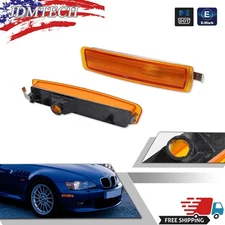 Amber Lens Front Bumper Side Marker Lights For 1996-2002 BMW Z3 Roadster M Coupe
