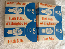 NOS. - Vintage Westinghouse CLEAR Flash Bulbs No. 5 - 2 Pack 12 Bulbs