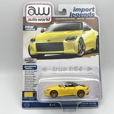 AUTOWORLD 1/64 DIECAST CAR IMPORT LEGENDS 2023 NISSAN Z YELLOW LIMITED EDITION