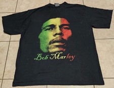 Vintage Bob Marley Face Portrait T Shirt XL Y2K