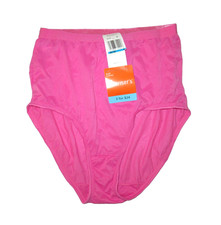 NWT Vtg Warners Panties Size 9 Brief PINK Not So Innocent Nudes nylon stretch