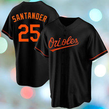 Men's Orioles #25 Anthony Santander Black Cool Base Jersey Stitched