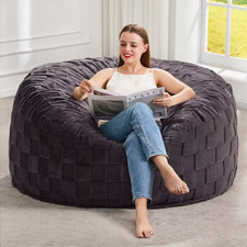 Bean Bag Chairs Beanbag Chair with Filler Adult Bean Bags with Fluffy Cover, Gia