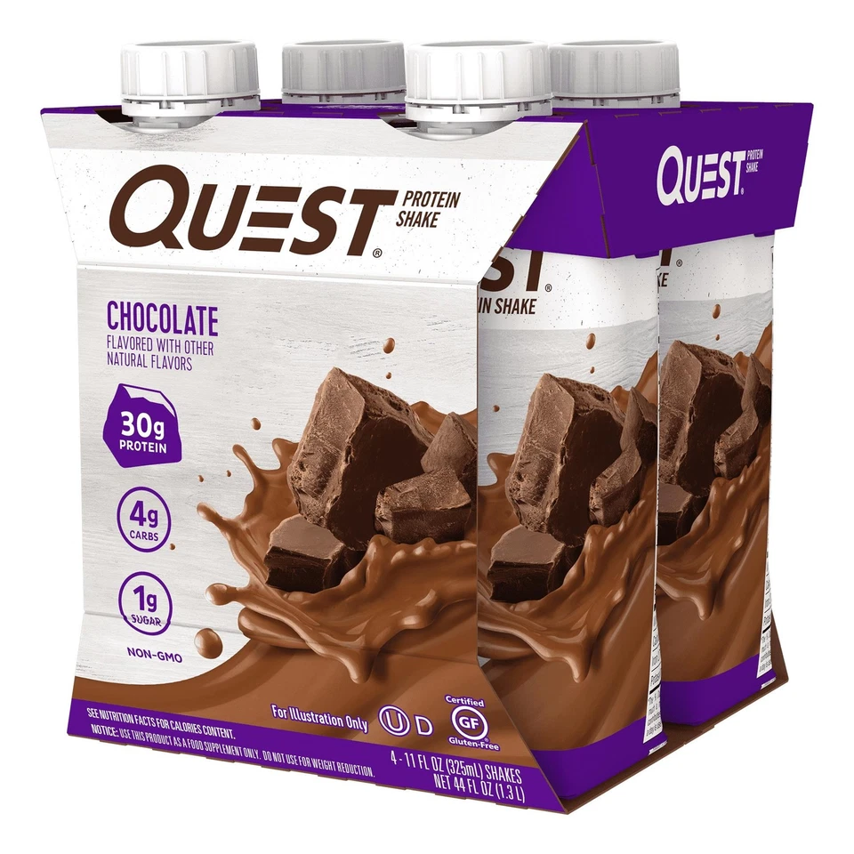 Quest Batido de Proteínas, Chocolate, 30G Proteína, Sin Gluten, 4 Unidades Foto 3 de 4