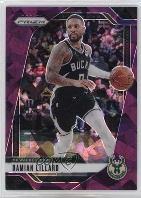 2024-25 Panini Prizm Purple Ice Prizm 43/149 Damian Lillard #90 hs9