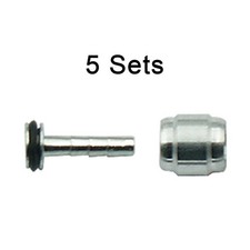 Set 5 Tubi Manicotto Oliva Unghie per Formula/R1/RO/RX/Ago Olio Metallo