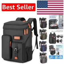 Lightweight and Stylish Insulated Backpack Cooler, 33 Can Capacity for Travel