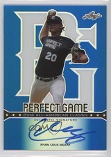 2014 Leaf Metal Draft Perfect Game Blue Prismatic 16/25 Ryan Cole McKay Auto a4t