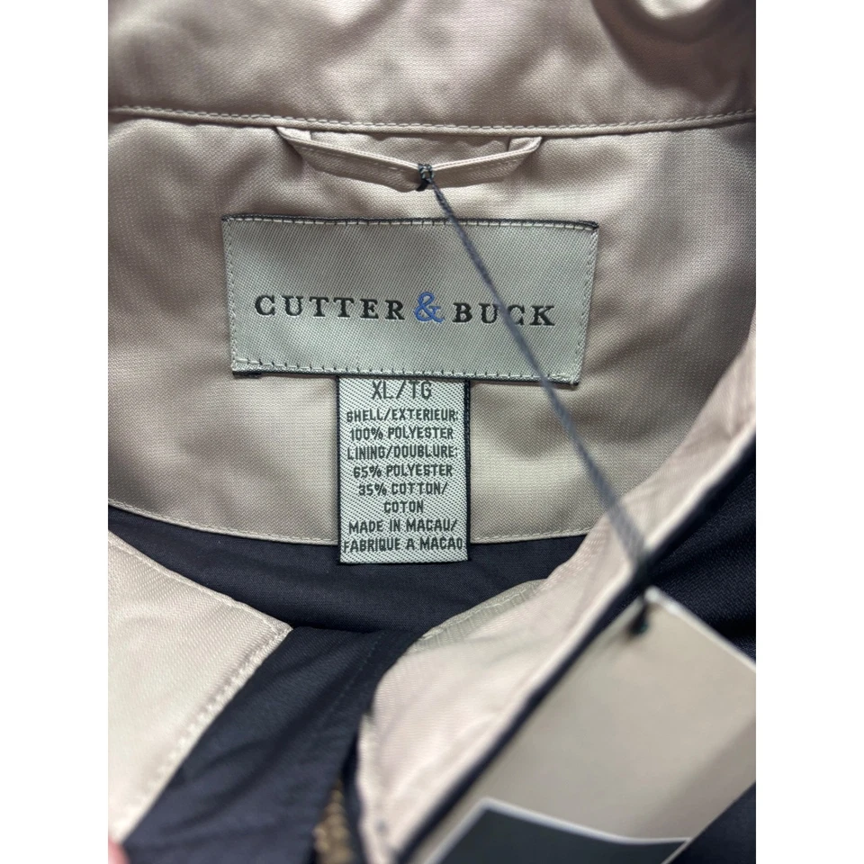 Cutter & Buck Mens XL Black Zip Up Golf Jacket Guardian Lightweight Outerwear - Image 3 of 4