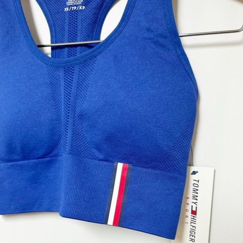 Tommy Hilfiger Sport Womens Blue Fitness Sports Bra XS - Picture 2 of 7