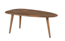 Coffee Table Mango Wood Retro Solid Scandi Surya Oval