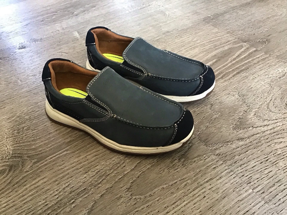 Florsheim Niños Zapatos Marrón Gamuza Sin Cordones Mocasines 16629-401 Talla 3 3M Zapato Foto 2 de 4