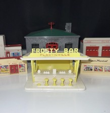 Plasticville Lot of 6 HO/O scale Buildings-Frosty Bar, 5 10, Police Dept, etc