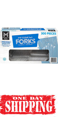 Member's Mark Clear Plastic Forks, Heavyweight 300 ct. Durable Material