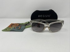 Fossil Sunglasses Clear Jackie ps3897 52-19-135 W Case and Cleaner Bag