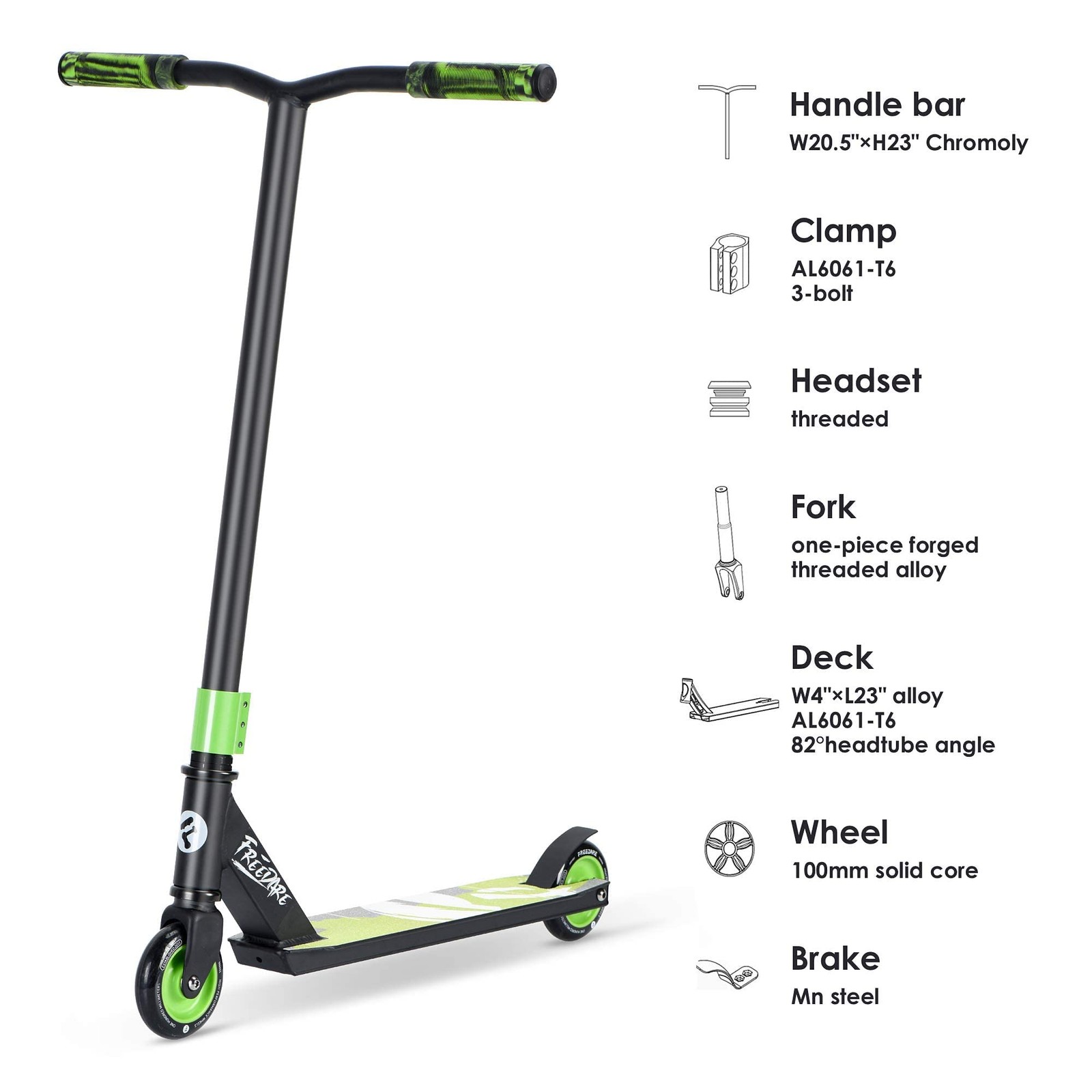 FREEDARE Complete Pro Scooter JB-1 Stunt Scooter for Kids 8 Years and Up, Tee...