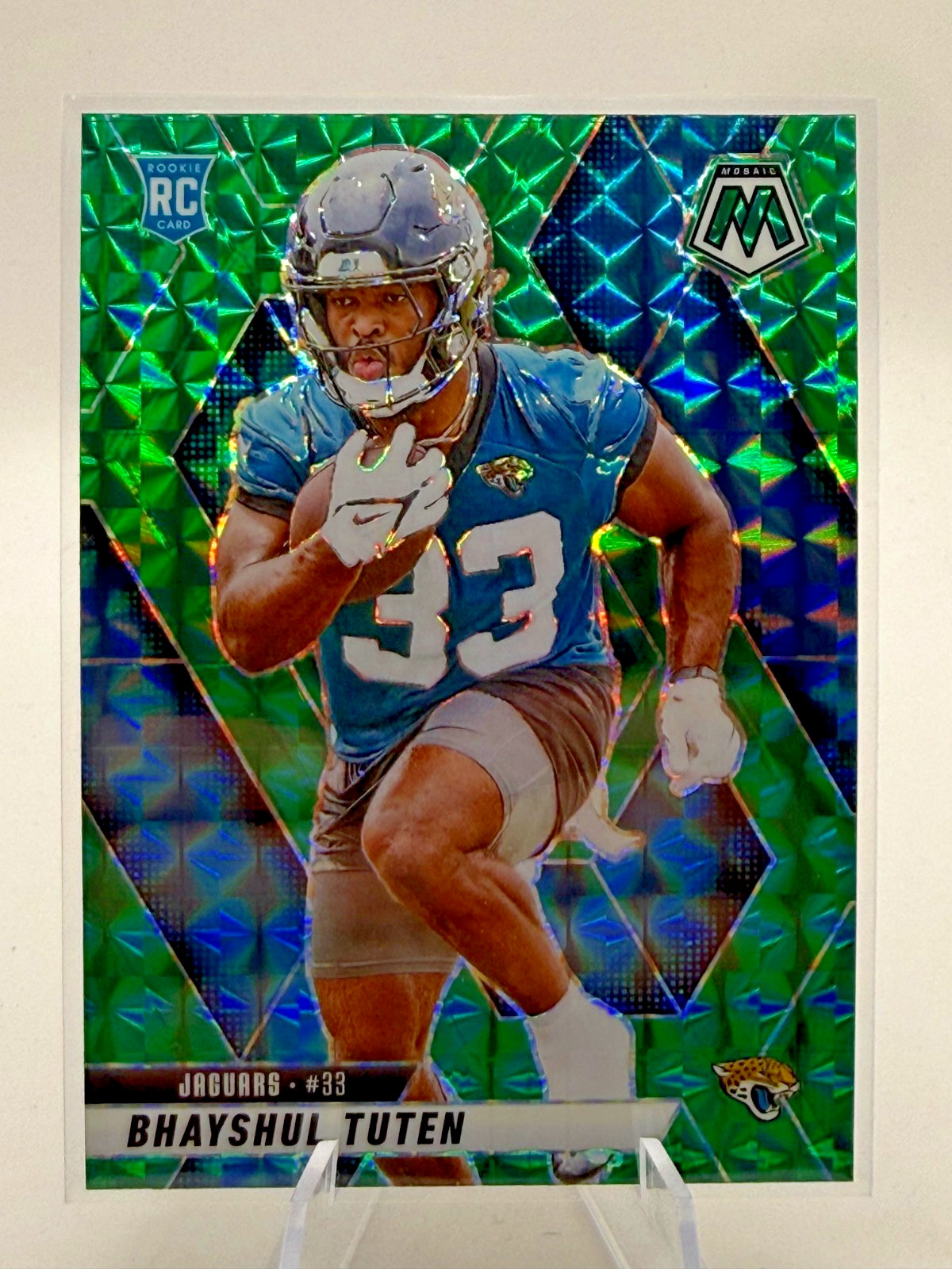 2025 Panini Mosaic #385 Bhayshul Tuten Mosaic Green