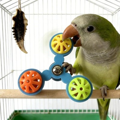 360° Colorful Rotating Bird Cage Ball Toy with Crisp Bells
